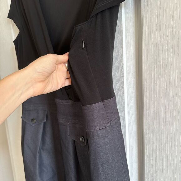 Evan Picone Knee Length Black & Gray Dress size  14 - Picture 6 of 7